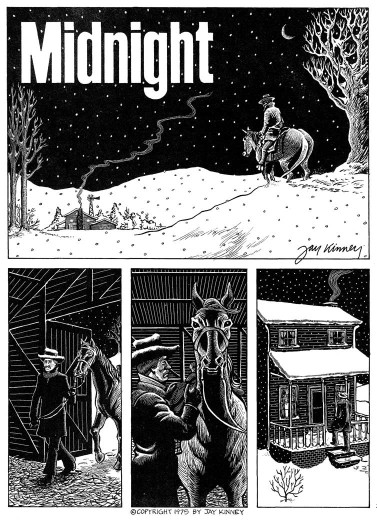 First page of Midnight by Jay Kinney, 1974